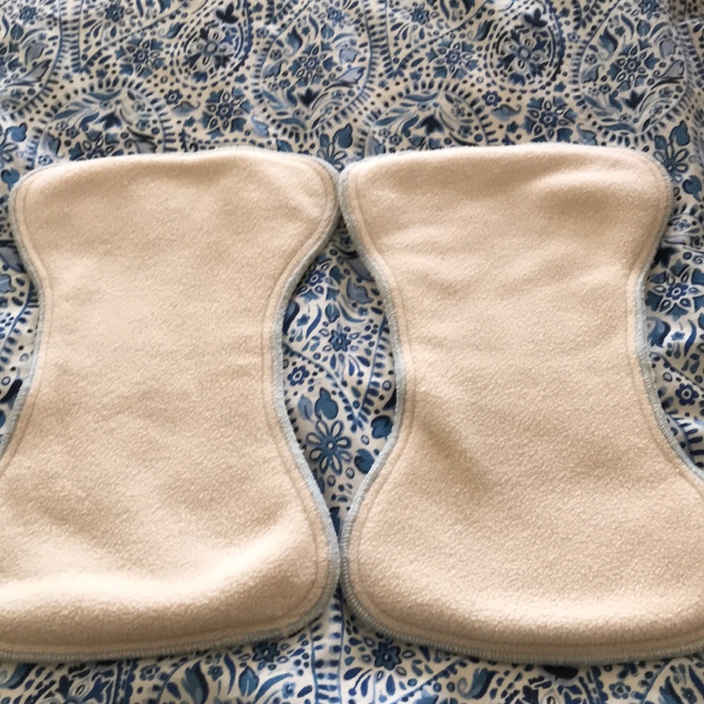 Set of Two Used Large Organic Diaper Inserts